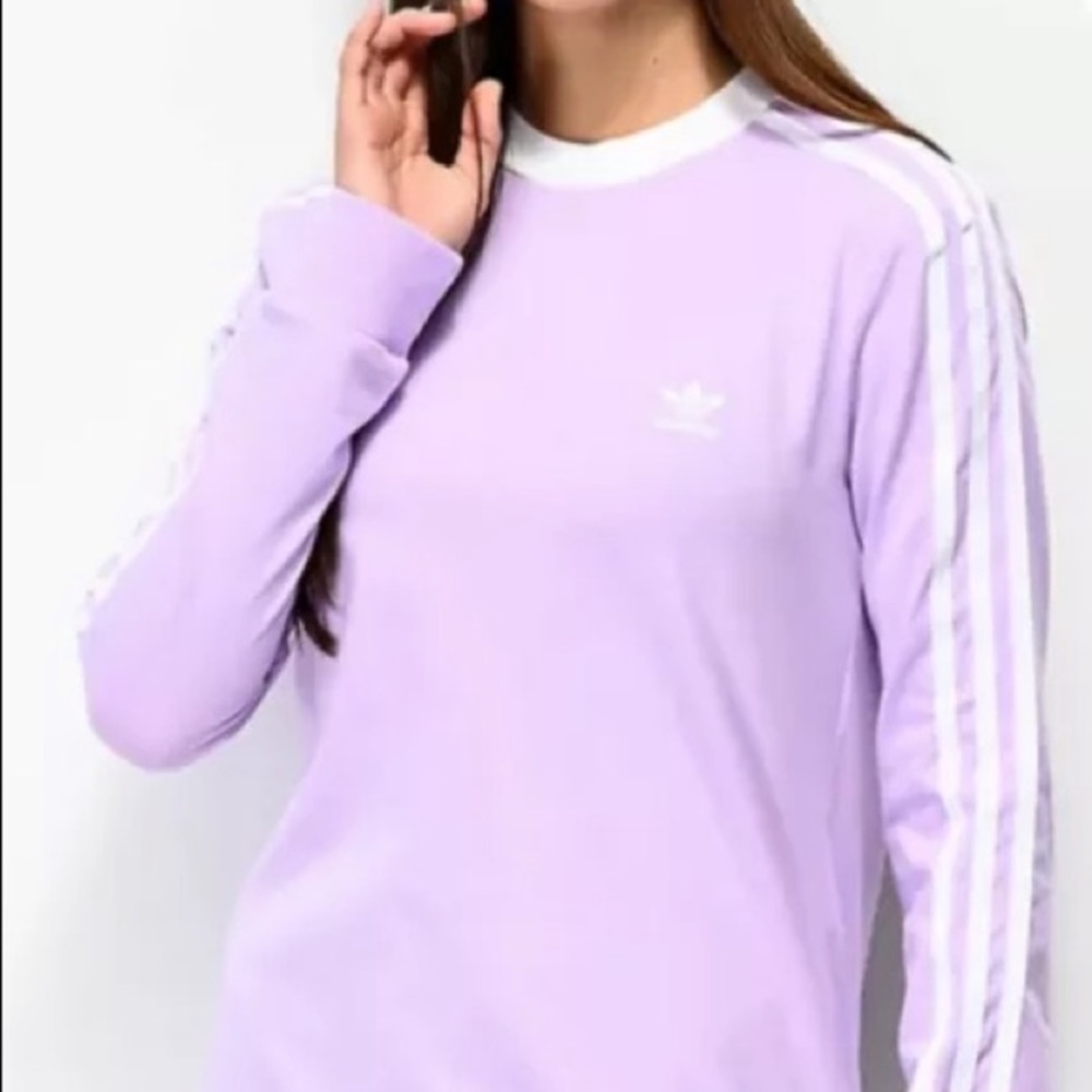 adidas Purple Long Sleeve Tee